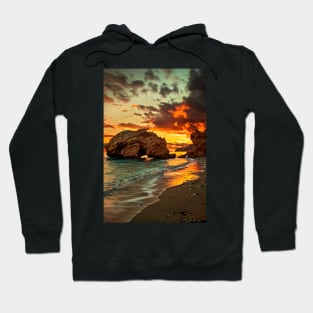Rocky dragon coming out of the sea Hoodie